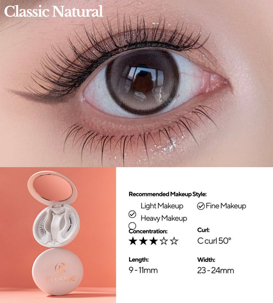 EviShine Magnetic Eyelashes - Classic Natural